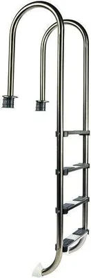 Obrázok produktu pre Azuro Slim 4-stupňový rebrík z nehrdzavejúcej ocele pre vstavané drezy, 130-150 cm