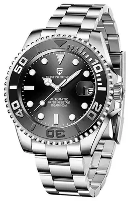 Obrázok produktu pre Pánske hodinky Pagani Design Yachmaster, mechanické, nerezová oceľ, strieborná/čierna