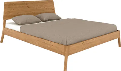 Produktbild von Doppelbett 140x210cm mit Holzkopfteil, Wildeiche massiv geölt, THORNBURY-165