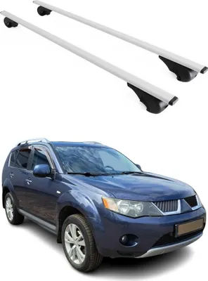 Image de Barres de toit Transversales pour Mitsubishi Outlander 2006-2012 Fer Argent