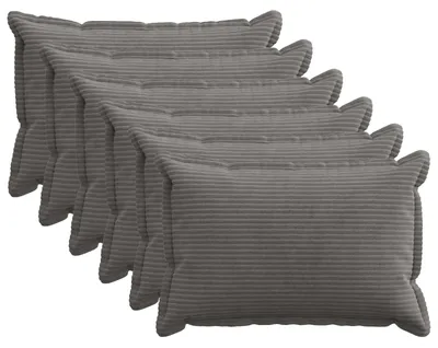 Produktbild von vidaXL Kissenbezug 6 stk. HOUTEN Dunkelgrau 50 x 80 cm Cord