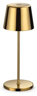 Produktbild von Ideal Lux 346939 Niedliche Outdoor-Touch-Tischleuchte H208mm LED 3W 220/110lm 2200-2700K IP65 Gold, Ladestation