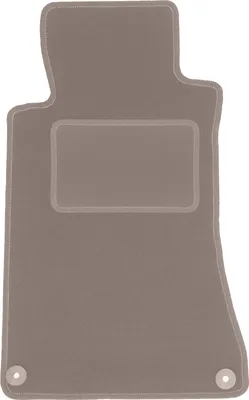 Produktbild von Fahrerfußmatte Velours beige passend für Mercedes C W203 (2000-2008, Coupe) – mit Befestigungen – passgenau