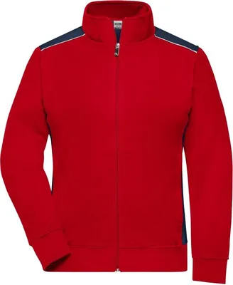 Produktbild von Sweat-Jacke mit Stehkragen und Kontrasteinsätzen red/navy, Gr. 4XL