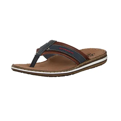 Produktbild von Rieker 21072-14 Herren Schuhe Zehentrenner Pantoletten Weite G, Größe:40 EU, Farbe:Blau