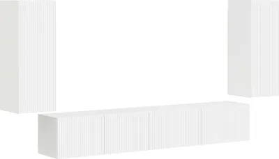 Immagine prodotto di vidaXL Set mobile TV 4 pezzi Bianco Materiale ligneo