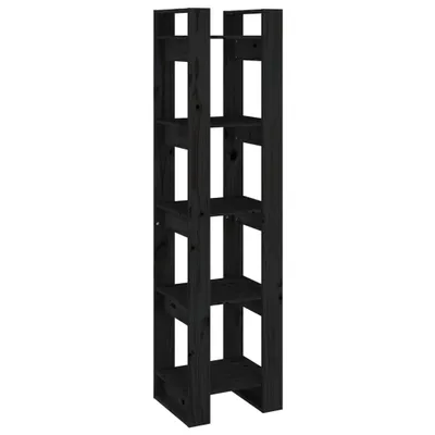 Produktbild von "SALE 2026" Bücherregal - Standregal - Wohnzimmerschrank -/Raumteiler Schwarz 41x35x160 cm Massivholz Kiefer - Lagerregal Bücherregale DE9726637