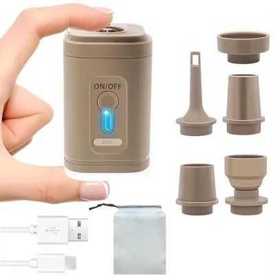 Immagine prodotto di Compressore d'aria portatile con batteria sostituibile, luce a LED e facile da trasportare