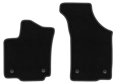 Image de Tapis avant en moquette pour Volkswagen Phaeton 2002-2016 (berline) – 2 pièces, noirs, sur mesure – Wielganizator BASIC