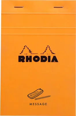 Produktbild von Rhodia 10x, gehefteter Block 11x17 cm 80 Blatt 90g mit Vordruck - Orange 140000C