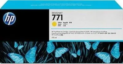 Obrázok produktu pre HP 771 775-ml Yellow DesignJet Ink Cartridge, HP DesignJet Z6200, Z6610, Z6810, Atramentový, Žltá, Enterprise, Singapúr, 324 mm