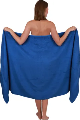 Produktbild von Betz XXL Badetuch 100 x 200 cm PALERMO  Saunatuch 100% Baumwolle  Farbe: blau