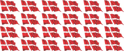 Produktbild von Mini Aufkleber Set - Pack wehend - 33x20mm - selbstklebender Sticker - Fahne - Dänemark - Flagge / Banner / Standarte fürs Auto, Büro, zu Hause und die Schule - 24 Stück