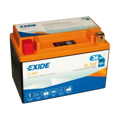 Zdjęcie produktu dla Akumulator litowo-jonowy Exide ELTX9 do motocykli 12 V 3 Ah 180 A