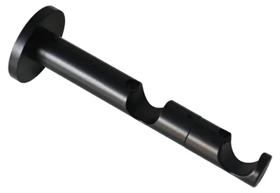 Produktbild von GARDINIA Doppel-Kombiträger, 2-läufig, Ø 20 mm, Metall, Schwarz-Matt