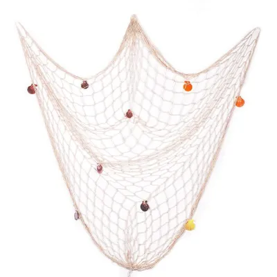 Produktbild von Dekoratives Fischernetz,Fischernetz Deko,Mediterranen Stil Fischerei Dekorative mit Farbigen Muscheln,für Wand Bar Party Decor Fotografie Dekoration