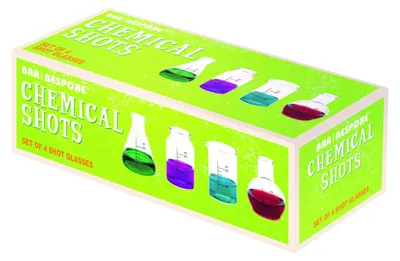 Chemie-Set mit 4 konischen Gläsern, 30 ml, für Partys