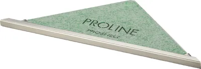Produktbild von PROSHELF Duschablage PRODECOR Q V2A Edelstahl VERCHROMT Höhe 10 mm 400 x 280 mm Eckregal befliesbar