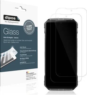 Produktbild von 2x Schutzfolie für Doogee Scyber - Anti-Shock 9H Folie dipos Glass Kunststoffglas