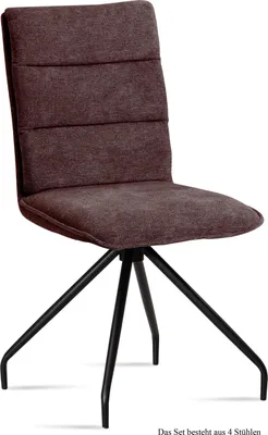 Produktbild von Esszimmerstuhl (4er-Set) Dianna 47x92x60 Schwarz/Braun