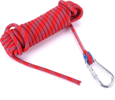 Produktbild von 10 mm schwere Paracord Panchute Corad Lanyard mit Carabiner (Red-10m)