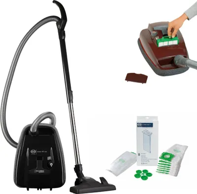 Obrázok produktu pre Sebo AIRBELT K1 ONE, Cylindrový vysávač, Suchý, Vrecko na prach, 3 L, Hygienický filter, Filtrovanie