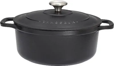 Produktbild von CHASSEUR PUC472401, Auflaufform, Rund, Eisenguss, 6 Person(en), Keramik, Gas, Halogen, Induktion, Schwarz