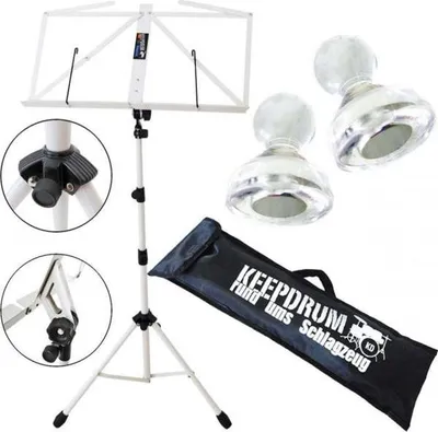 Immagine prodotto di keepdrum MUS3WH leggio bianco con 10 magneti