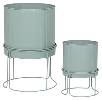 Produktbild von Blumentöpfe aus Metall, AZE, Ø 30 cm, 2er-Set
