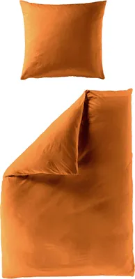 Produktbild von BIERBAUM Bettwäsche Seersucker terra 155x220cm, mit 1 Kissen  Bettbezug