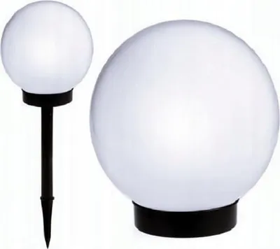 Obrázok produktu pre Solárna guľová lampa, biela, dekoratívna, záhradná lampa, 1 ks.