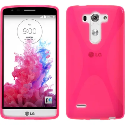 Produktbild von PhoneNatic Case kompatibel mit LG G3 S - pink Silikon Hülle X-Style + 2 Schutzfolien