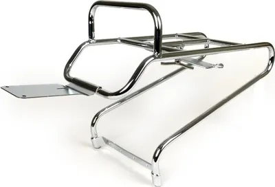 Produktbild von Gepäckträger Moto Nostra horizontaler Reserveradhalter Chrom für Vespa PX80, PX125, PX150, PX200