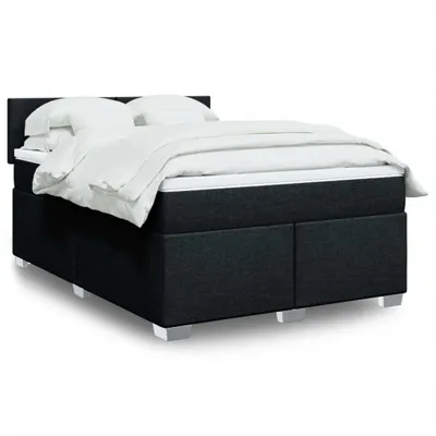 Produktbild von Eleganten-Stil Boxspringbett mit Matratze Schwarz 140x190 cm Stoff DE5049579