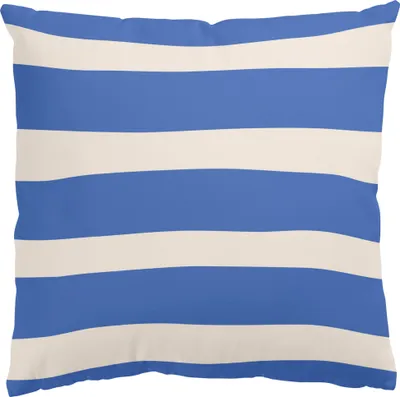 Produktbild von Dekokissen Strand draußen / Outdoor Zierkissen waschbar Streifen blau Maritim Sofakissen ohne Füllung