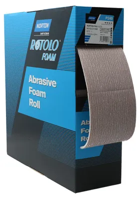 Zdjęcie produktu dla Papier ścierny na gąbce Norton Rotolo A275 P240