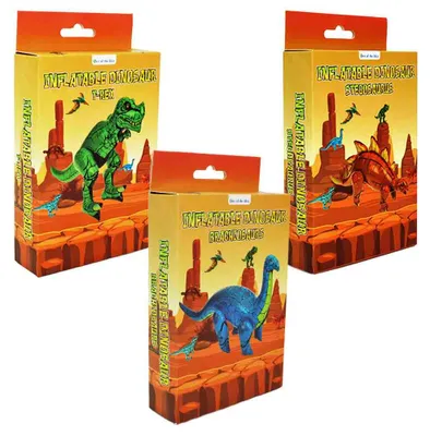 Produktbild von 3 Stück Aufblasbare Dinosaurier Figuren - ca. 60 cm