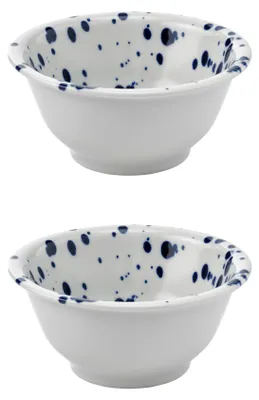 Produktbild von SILVERSIDA Schale Keramik Blau Gestreift 14 cm