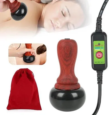 Productafbeelding van Elektrische Gua Sha Massager Biansteen met Warmte en 5 Snelheden voor Ontspanning en Pijnverlichting