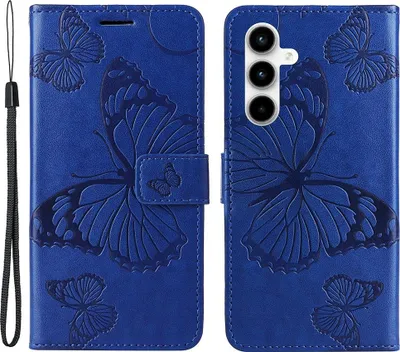 Produktbild von Samsung Galaxy A35 Hülle - Coverup Schmetterlinge Klapphülle - Blau