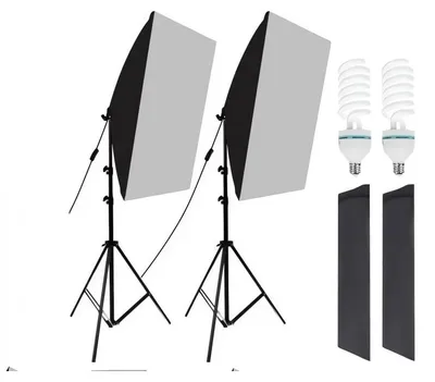 Produktbild von Produkt 27146 Softbox für Stativ, 48 x 67 cm, 2 x 135 W