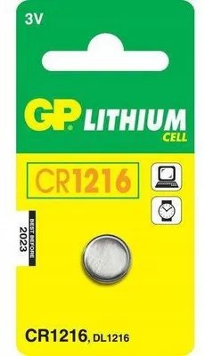 Zdjęcie produktu dla GP Batteries Lithium Cell CR1216, Jednorazowa bateria, CR1216, Lit, 3 V, 5 szt., 25 mAh