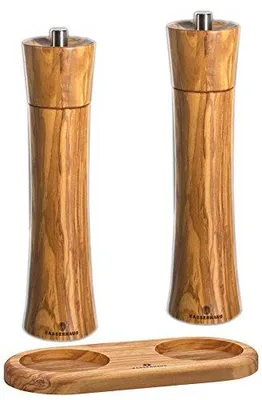 Salz- und Pfeffermühlen-Set 24 cm, Olivenholz, Keramikmahlwerk