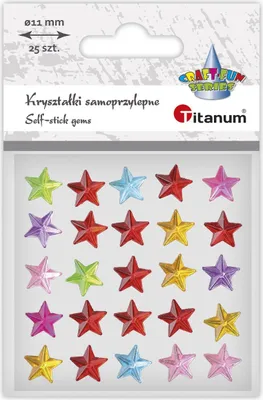 Produktbild von Selbstklebende Kristalle Sterne 11mm Titanum