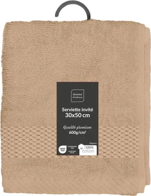 Produktbild von Handtuch für Gäste, 30x50cm, aus 100% Baumwolle, einfarbig Haselnuss