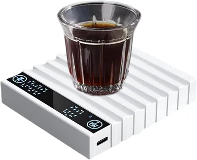 Immagine prodotto di Bilancia digitale per cucina - Timer per tazza di caffè - Misurazione precisa - Timer integrato - Capacità: 2000 grammi - Colore: bianco