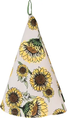 Produktbild von Clayre & Eef Geschirrtuch Ø 80 cm Beige Gelb Baumwolle Sonnenblumen