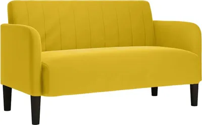 Produktbild von vidaXL Zweisitzer-Sofa Gelb 109 cm Samt