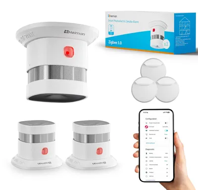 Productafbeelding van Rookmelder - Slimme rookdetector - Zigbee 3.0 - Temperatuurbewaking - Zwart