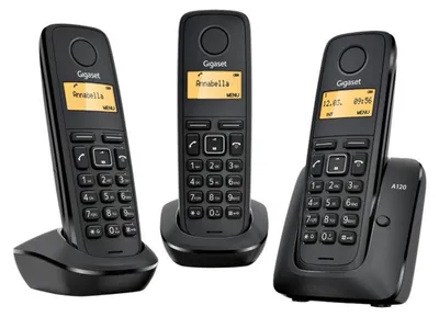 Image de Téléphone fixe Siemens Gigaset A170 Trio Noir
